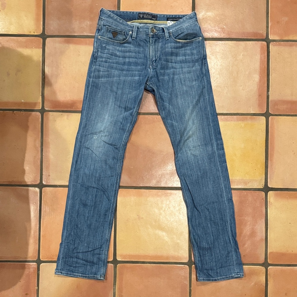 Guess Men's Lincoln Slim Straight Blue Jeans size 30 x 32